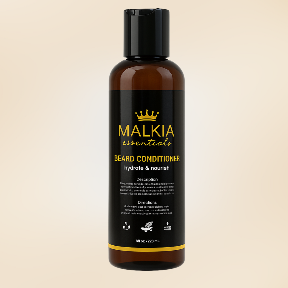 Malkia Essentials Beard Care Bundle - Complete 3-Step Grooming Kit | (12.52oz)