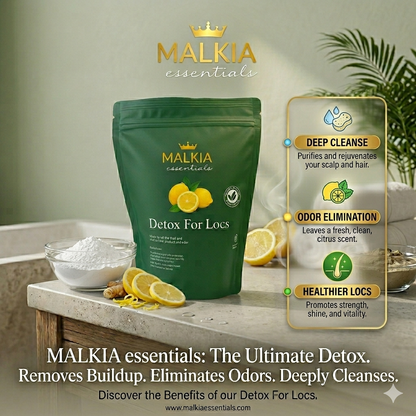 Malkia Essentials Detox For Locs - Deep Cleansing ACV Buildup Remover | (1Lb)