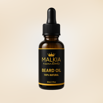 Malkia Essentials Beard Care Bundle - Complete 3-Step Grooming Kit | (12.52oz)