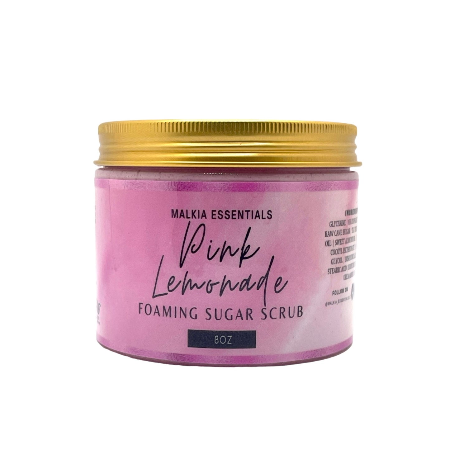 Vegan Pink Lemonade Sugar Scrub, Hydrating Scrub, Exfoliating Sugar Scrub For Dry Skin & Dark Marks